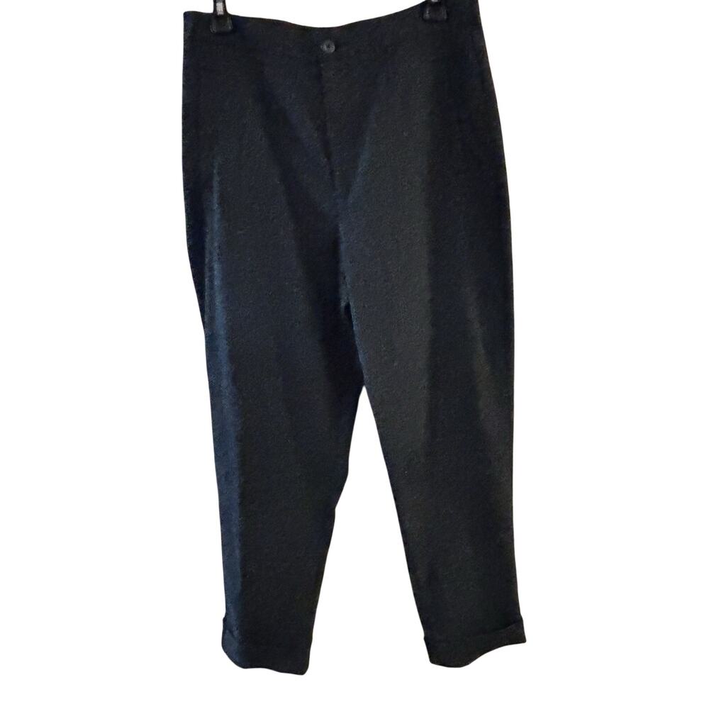 Vintage Abercrombie Fitch Womens Pants Sz 10 Charcoal Cuffed Hem Preppy Office